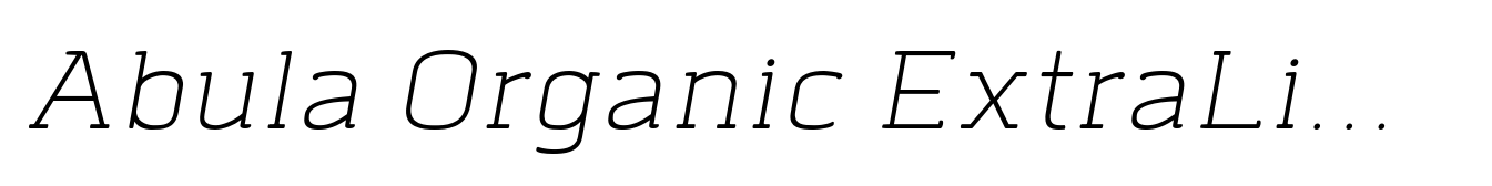 Abula Organic ExtraLight Italic